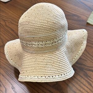 Women’s Straw Sun Hat - Cream Summer Floppy Hat